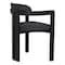 Armen Living Jazmin Contemporary Dining Chair in Black Brushed Wood Finish and Charcoal Fabric, PK2 LCJZCHCHBL - alternate 5
